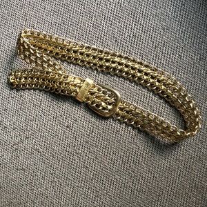 {vintage} 80s braided gold belt
